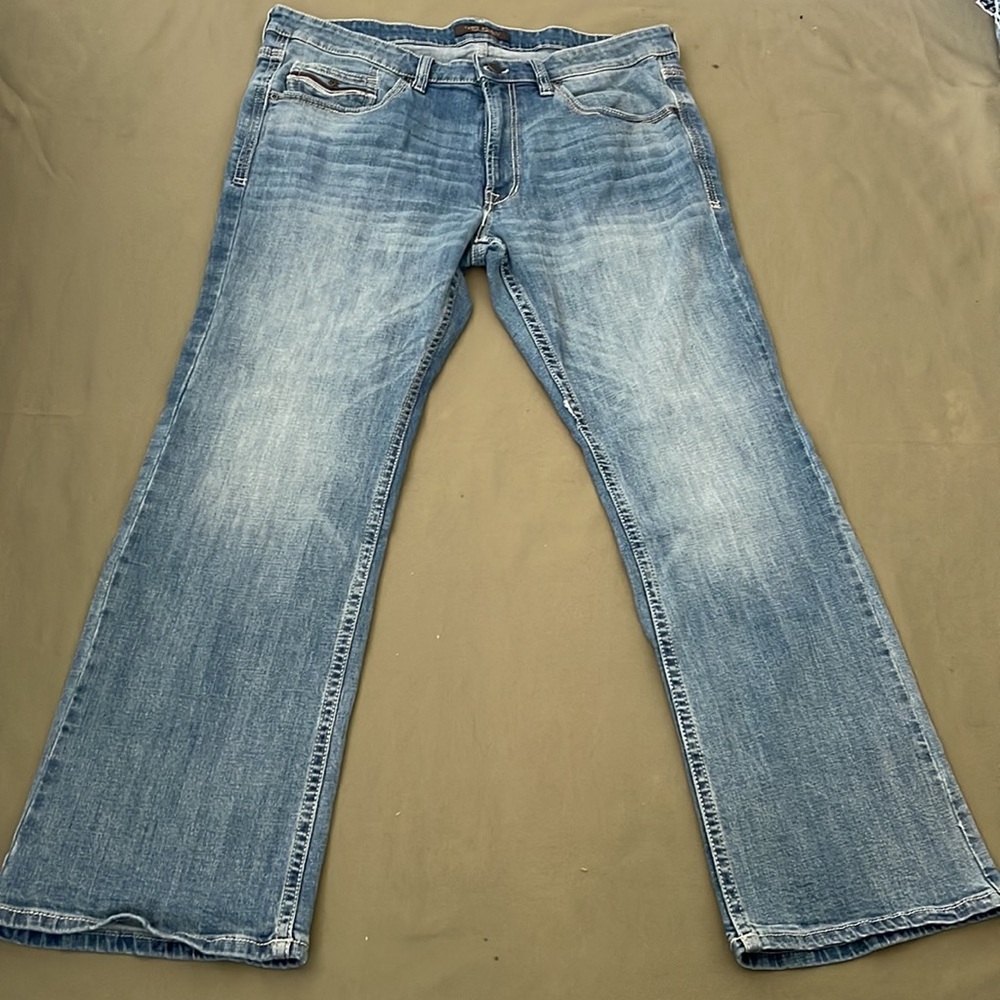 CODY JAMES  Relaxed Boot  DUKE  Men's Light Blue Washed JEANS - 38X32”